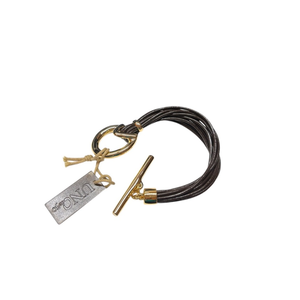 NWT UNO DE 50 Gold Plated Toggle Bracelet Meeting Point - Picture 4 of 4